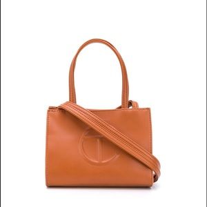Telfar small tan shopping bag tote NWT